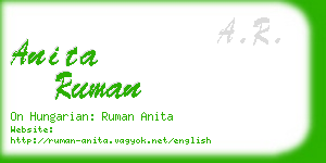 anita ruman business card